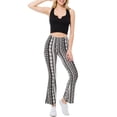 thumbnail image 5 of MixMatchy Women's Elastic Band High Waist Pattern Print Flare Leggings, 5 of 6