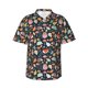 thumbnail image 1 of Fotbe Autumn Fox Owl Camisa Hawaiana para Hombre Unisex – Camisa Casual de Verano con Botones de Manga Corta de Algodón y Lino,XX-Large, 1 of 7