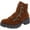 Brown, variant on Womens Day Time Faux Suede Lugged Sole Ankle Boots