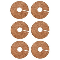 Luxcidy 6PCS 7.87In Coco Coir Mulch Mat for Plants, Cover for Flower Pots, Tree Ring Guards, Coconut Fiber Planter Disc, Sapling Trunk Protector, Weed Barrier for Root Protection