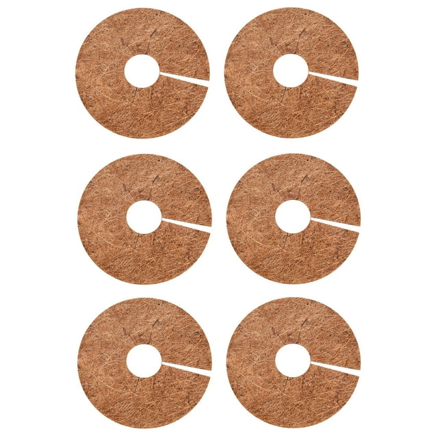 PEONAVET Couvre-Pot 6 Pcs Disques de Paillage Noix de Coco Protection Hivernale