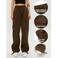 thumbnail image 3 of Cargo Pants Women  High Waist Baggy Cargo Pants Cotton Multiple Pockets Straight Wide Leg Trousers  Pants, 3 of 7