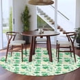 thumbnail image 5 of St. Patrick's Day Round Rug 6ft Washable Circle Kitchen Rugs Non Slip Spring Yellow Green Four-leaf Grass Large Area Rug Indoor Floor Carpet for Bedroom Living Room Home Office Dining Room Nursery, 5 of 7