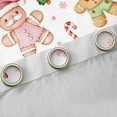 thumbnail image 4 of Manfei Pink Gingerbread Man Blackout Curtains Set of 2 (52x84 Each), Kawaii Christmas Dessert Window Curtains, Cartoon Theme Curtains and Drapes, Curtains and Drapes Home Decor, 4 of 6