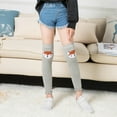 thumbnail image 4 of GENEMA Women Kids Girls Winter Yoga Dance Leg Warmers Cute Cartoon Animal Print Thick Terry Boots Cover Cuff Ruffled Hem Toeless Workout Socks, 4 of 17