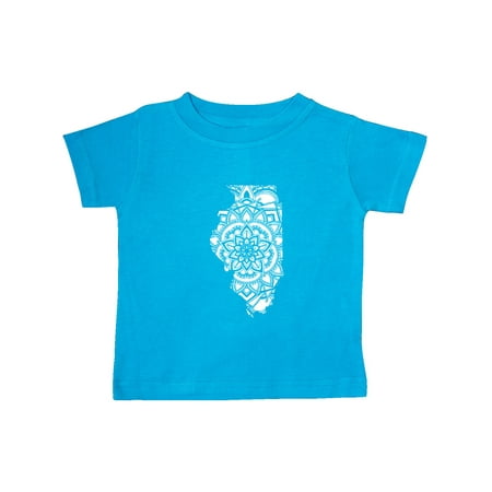 

Inktastic Illinois Silhouette Mandala Gift Baby Boy or Baby Girl T-Shirt