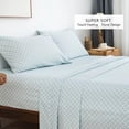 thumbnail image 2 of King Size Bed Sheets Set PC Soft Cooling Thread Count Microfiber Printed Sheet Deep Pocket Breathes Better Machine Washable Tropical Palm Tree Fronds Patterned Double, 2 of 8