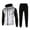White, variant on Men's Sweat Suits Two-piece Men's Winter Sports Casual Fitness Suit With Dots Hoodie Sweatshirt And Pants Two-piece Suit Sportswear Suit