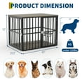 thumbnail image 3 of Accreate 43" Large Dog Crate Furniture with Double Door, Heavy Duty Indoor Pet Cage Pet House with Lockable Dog Kennel Furniture & Side End Table for Large/Medium Dogs Wooden Decorative, 3 of 8