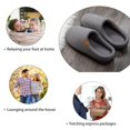 thumbnail image 5 of WOTTE Women's Slippers Memory Foam Sole Waffle Knitted Soft Plush Fleece Lined House Shoes Indoor Outdoor Grey, Size 10-11, 5 of 7