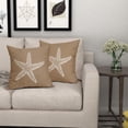 thumbnail image 6 of Tan Brown Starfish Pillow Covers 20x20 Inch Coastal Beach Nautical Decorative Throw Pillow Case Summer Beachy Cushion Cover Set of 2 Home Decor for Bedroom Sofa Living Room Couch Chair Outdoor, 6 of 6