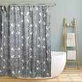 thumbnail image 1 of 70 x 70 Po Géométrique Paisley Floral Damassé Design Polyster Rideau de Douche&44; Amy, 1 of 1