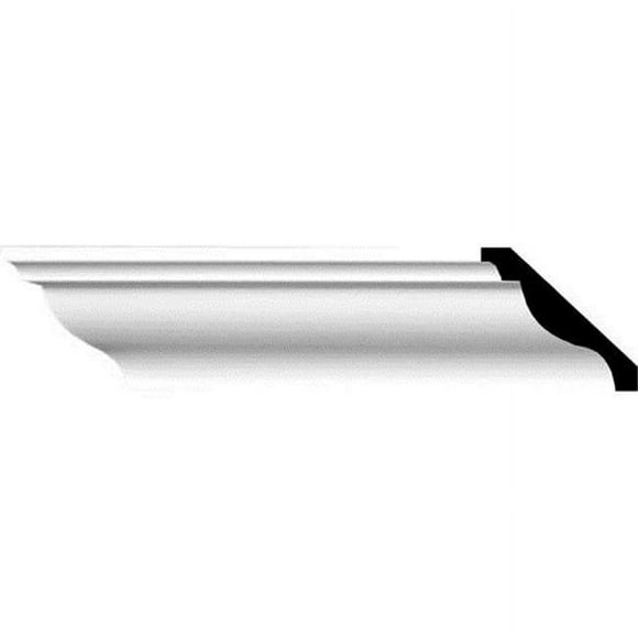 Ekena Millwork MLD01X01X02OD 1.62 in. H x 1.62 in. P x 2.25 in. F x 94.50 in. L Odessa Traditional Smooth Crown Moulding