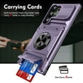 thumbnail image 3 of Decase Heavy Duty Shockproof for Samsung Galaxy S25 Ultra Case,Compatible with Magnetic Car Mount, with Metal Ring Stand+Card Holder, Military Grade Protection,TPU & PC Hybrid Rugged Case,Violet, 3 of 7