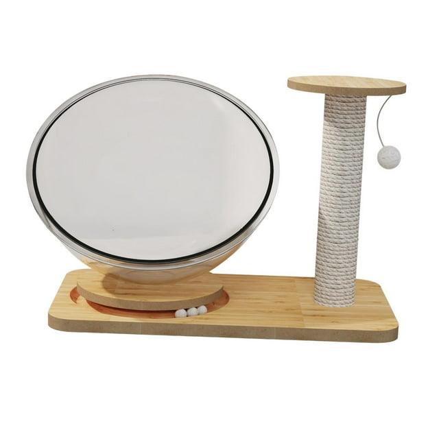 TISHITA Lit Capsule Spatiale pour Chat d'Intérieur avec Balles Jouet Nid pour Chat Dia 32cm