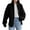 Black, variant on Womens Knit Sweater Full-zip Jacket Double Zippers High Neck Loose Long Sleeve Fall Outerwear Sweaters Coat (Free Size, Brown)