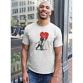 thumbnail image 2 of Smartprints Mens Graphic Tee - Artist Boy Painting Red Heart - Regular Fit 100% Cotton, 2 of 4