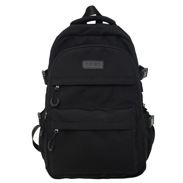 RKSTN Student Backpack College Students, High School Students, Junior High School Students, Large-Capacity Trendy Backpack Black Home Storage