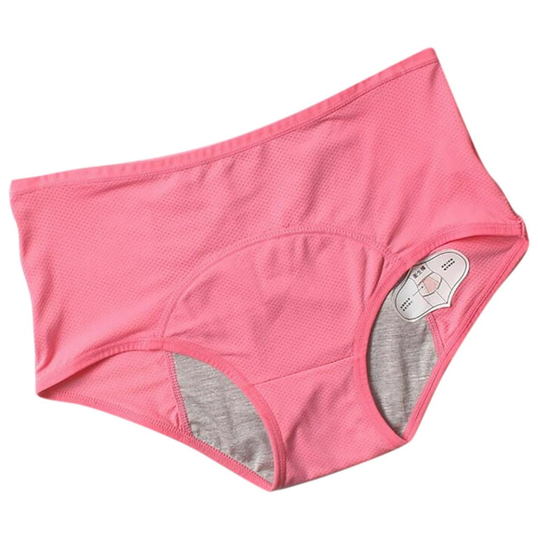 Hinvhai Clearance Leak Proof Menstrual Period Panties Women Underwear  Physiological Waist Pants Pink 8-12(XL)