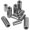 Silver, variant on MasteelfCA 10 Pcs Threaded Sleeve Rod Stainless Thread Round Coupling Nut Sleeve Stud Nut