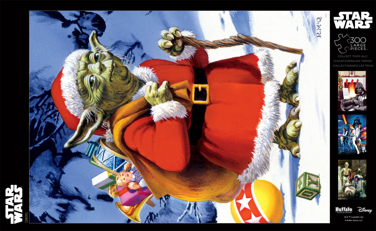Buffalo Games Star Wars Holiday Yoda Puzzle, 300 Piece