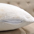 thumbnail image 4 of Home Soft Things Solid faux-fur 2 Piece Throw Pillow Cover Set - Egret - 20" x 20", 4 of 7
