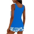 thumbnail image 4 of Fewfanhot Women's Swimwear High Waisted Two Piece Tankini Swimsuit, Floral Print Modest Swimwear Set with Soft Pads for Beach, 4 of 6