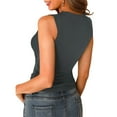 thumbnail image 1 of Minnieouse Chaleco Casual apretado Color sólido cintura alta Tanktop playa vacaciones baile sin mangas camisa adolescentes verano Top ropa Prendas para la parte del cuerpo Gris XXL Minnieouse AP011123-05, 1 of 6