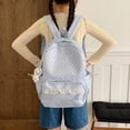 thumbnail image 5 of Sweet Polka Dot Backpacks Large Capacity Cute Lace Trim Backpack Soft Nylon Schoolbag Outdoor Travel Trip Backpack (Blue), 5 of 12