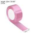 thumbnail image 2 of Uxcell Yards Double Face Decorate Crafts Roll Satin Ribbons Medium Pink, 2 of 6
