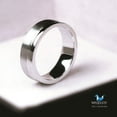 thumbnail image 3 of Sterling Silver 925 Ring / 6.0 mm. Comfort fit / Wedding band / Rhodium plated Nickel-Free / MadDuckJewels RG1469WGR / Thailand Jewelry, 3 of 4
