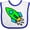 White and Royal, variant on Inktastic Cute Green Rocket Boys or Girls Baby Bib
