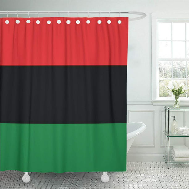 Cynlon Pride Red Black And Green Pan, Red And Black Shower Curtain Sets