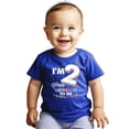 thumbnail image 3 of I'm 2 Birthday Shirt for Boys & Girls Happy Birthday to Me Unisex Toddler Tee Vintage Royal Shirt 4T, 3 of 5