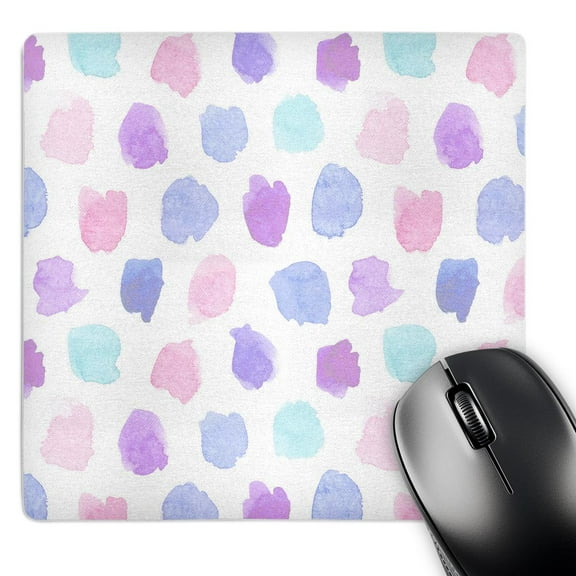 3dRose, Chic Pink, Purple, Blue Watercolor Hand Painted Brush Strokes, MousePad