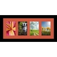 thumbnail image 2 of collage photo frame single mat with 4-4x6 openings and  black frame., 2 of 2