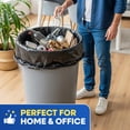 thumbnail image 5 of Plastic Prince 55 Gallon Trash Bags Heavy Duty Large Contractor Garbage Bags for Rubbermaid Brute 44-55 Gallon Trash Cans 38x58 Black Trash Can Liners 1.5 Mil, Pack of 100, 5 of 8
