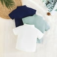 thumbnail image 4 of CYRBOKO Toddler Boys Short Sleeve Button Shirts, Casual Athletic 3 Pieces Summer Tops Multicolor Size 2-3 T, 4 of 9