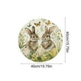 thumbnail image 3 of 15.7 Inch Easter Round Placemat Polyester Fabric Table Mat for Holiday Dining Home Kitchen Party Decorative Protector, 3 of 6