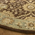 thumbnail image 3 of SAFAVIEH Antiquity Beaumont Traditional Wool Area Rug, Chocolate/Blue, 3'6" x 3'6" Round, 3 of 5