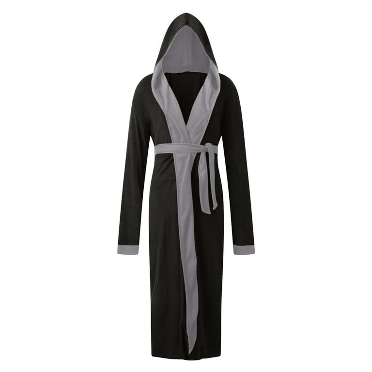 mens hooded dressing gown Hooded Robe Fleece Lined Dressing Gown Mens Alexander Del Rossa Mens Robe, Plush Fleece Hooded Bathrobe