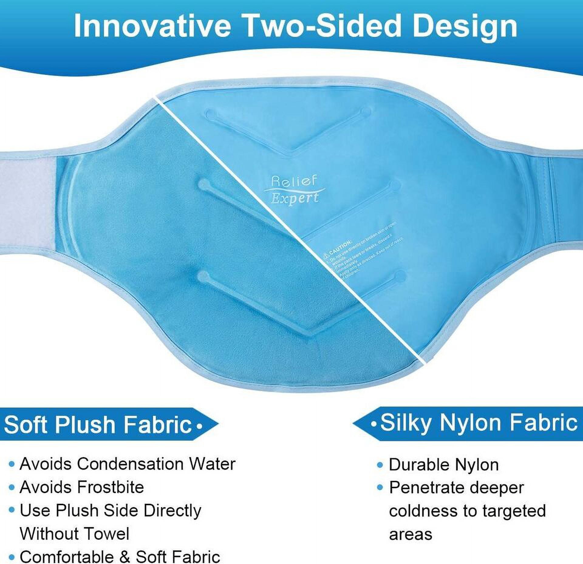 Relief Expert Gel Ice Pack Reusable Cold Press Therapy for Back Waist with Strap