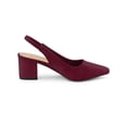 thumbnail image 3 of BLISSFUL STEP Women's Block Heel Pumps Slingback Heels Burgundy 7.5, 3 of 8