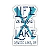 Oswego Lake Oregon Souvenir 4 Inch Fridge Magnet Paddle Design 4-Pack