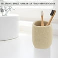 thumbnail image 2 of Evideco French Home Goods Sea Sponge Off-White Tumbler Only Chic Mid-century Modern Polyresin Bathroom Tumblers, 2 of 8