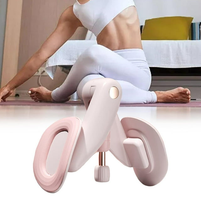 Inner Outer Thigh Exerciser Floor Strengthener Men Adjustable Muscle Training Device Exercisers Machine for Gym Training Pink