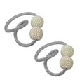 thumbnail image 1 of 2 Pcs Pearl Curtains Window Curtain Holders Curtains Magnetic Tie Drapes Clips Curtain Holdbacks, 1 of 3