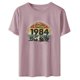 thumbnail image 1 of Liamobondopolis - Camiseta vintage de 1984 para mujer, regalo de 40 cumpleaños, con estampado de letras, estilo retro, para fiesta, informal, de manga corta, 1 of 5
