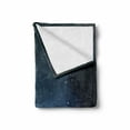 thumbnail image 2 of Moon Soft Flannel Fleece Blanket, Night Sky with Stars Full Moon Universe Space Heavenly Bodies Romantic Evening, Cozy Plush for Indoor and Outdoor Use, 70" x 90", Black Blue White, by Ambesonne, 2 of 6