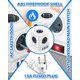 thumbnail image 4 of 5 Sockets with 4 USB Ports, 9-in-1 Extension Power Strip 2M, 16A 4000W Fast Charging, Multi Socket Block for PC/Phone/Laptop/Speaker/TV, White, 4 of 5